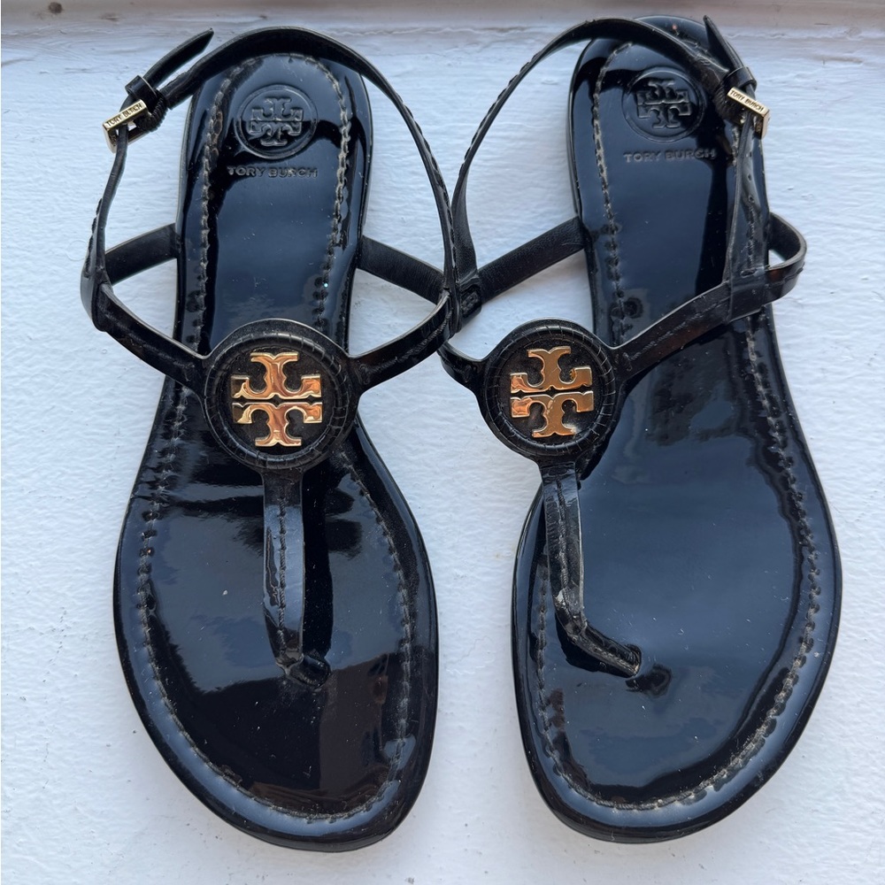 Tory Burch Black Leather Sandals